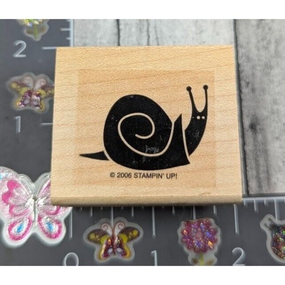 Stampin' Up! Snail Silhouette 2006 Rubber Stamp Wood #A116